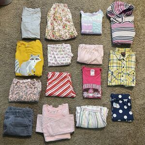 15pc Bundle Lot Girls Size 10/12 Clothes Pants Tops Oversized Tween Teen Shirts